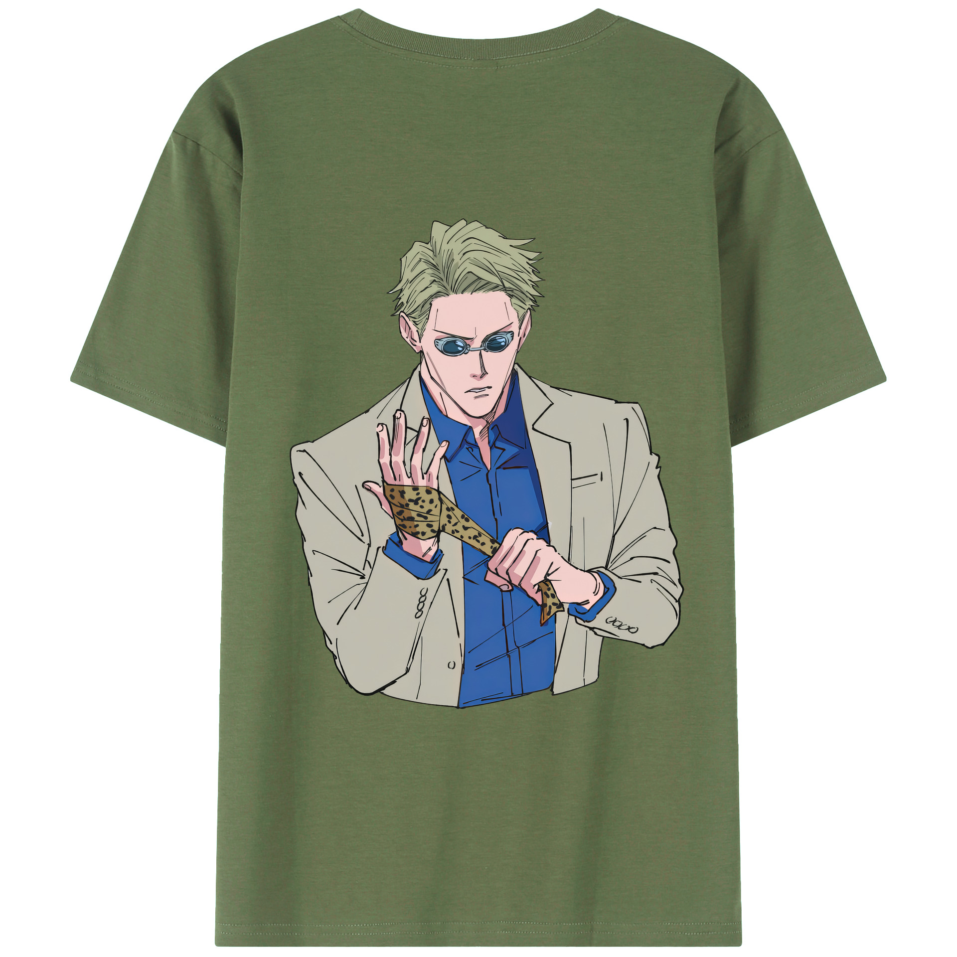 （画像用） 呪術廻戦 Jujutsu Kaisen 綿100％ メンズ半袖Tシャツ（バックプリント） 通気性